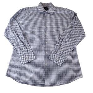 Dockers Shirt Collared Button Front Long Sleeve Fitted Stretch Men's Medium Top